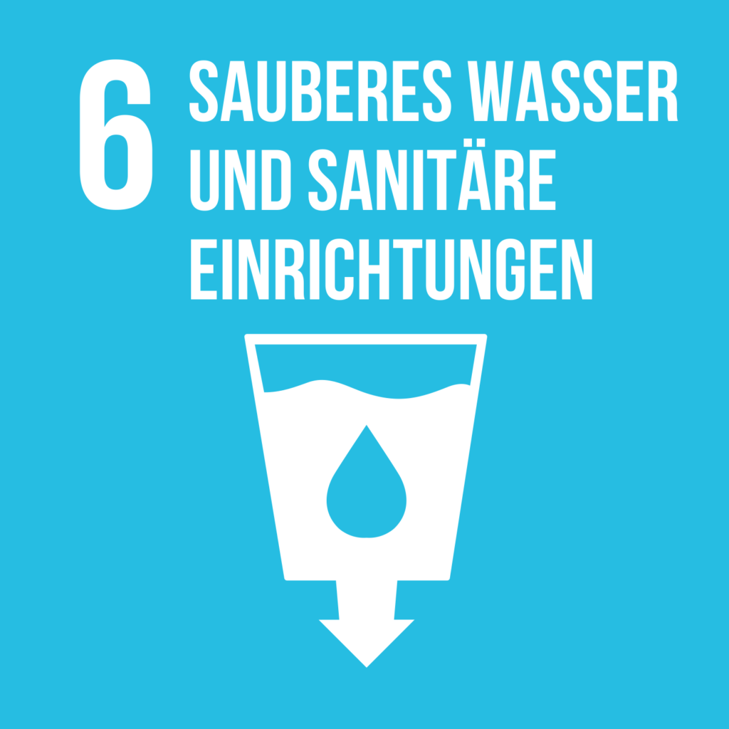 Text: Ziel 6: Sauberes Wasser und Sanitäre Einrichtungen